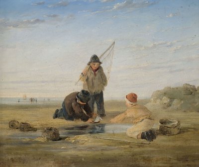 Spielende Kinder an der Küste von James Baker Pyne